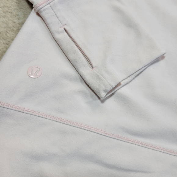 Lululemon Just Breathe Long Sleeve Top Pink Mesh Polka Dot Size Small - Picture 6 of 8